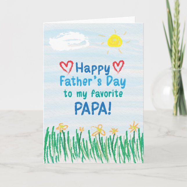 Tageskarte des Vaters für Papa Karte (Vorderseite)