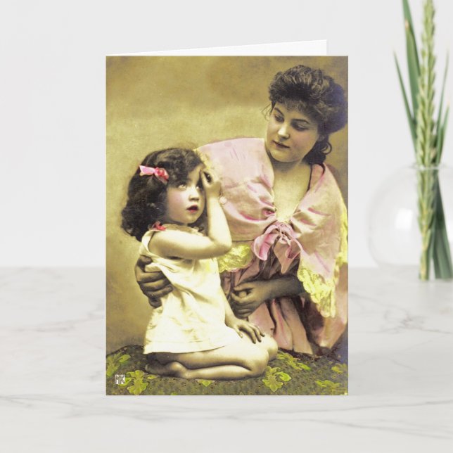 Tageskarte für Vintage Mama Karte (Vorderseite)