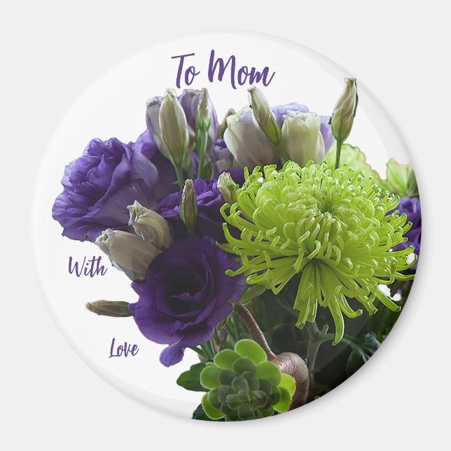 Tagesmagnet "Grüne und Lila Mütter" Magnet (Vorne)