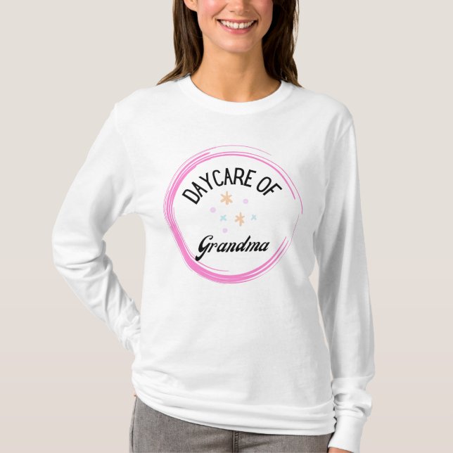 Tagespflege von Oma-Langärmel-T - Shirt (Vorderseite)
