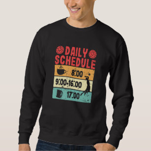 Tagesplan Beach Volleyball Team Coach Sweatshirt