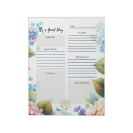 Tagesplaner Elegant Blumengestelle Notizblock