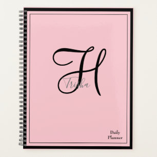 Tagesplaner mit Monogramm und Umschlag in JEder Fa Planer
