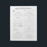 Tagesplaner Personalisiert Aufgabenliste Notizblock<br><div class="desc">Dieses moderne minimale Tagesplaner Notizblock lässt sich einfach mit Ihrem individuelle Name und Ihren Titeln personalisieren. Es ist das perfekte Tool, um bleibe, organisiert für jede Zuhause, Mutter oder sogar eine Braut. Behalt der Aufgabenbeschreibung, Termine, Tagesziele, Mahlzeiten, Wasseraufnahme, etc. Dieser Planer deckt alle Grundlagen ab, um sich auf Ihre Ziele...</div>
