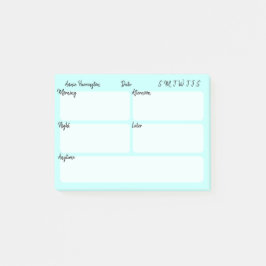 Tagesplaner Sky Blue Post-it Klebezettel