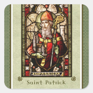 Tagesquadrat-Aufkleber St Patrick   St Patrick Quadratischer Aufkleber