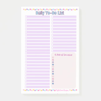 Tagesübersicht Post-it Klebezettel