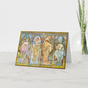 Tageszeit, Alphonse Mucha Karte