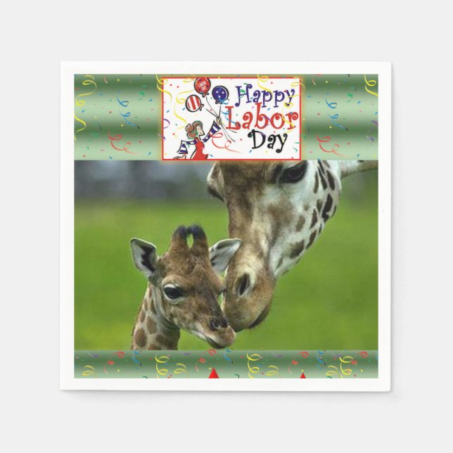 Tageszeitung Napkins Giraffe Serviette (Vorderseite)
