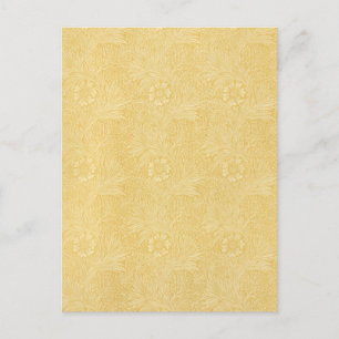 Tagetes von William Morris, Vintage-Gartenblumen Postkarte