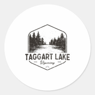 Taggart Lake Wyoming Outdoor-Vintage 3 Runder Aufkleber