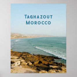 Taghazout Marokko Küsten-Surf-Reise Foto Poster