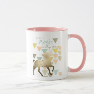 Täglich nach Magie suchen Gold Einhorn Tasse