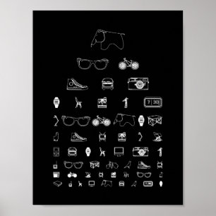 Täglich - Schwarzes Poster