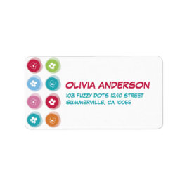 Täglich und Fun Fuzzy Color Dots Adresslisten Adressaufkleber