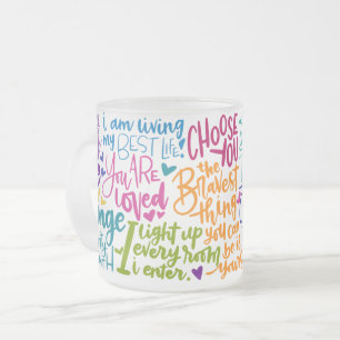 Tägliche Affirmation Mattglastasse