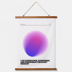 tägliche Bestätigung Wandteppich Mit Holzrahmen