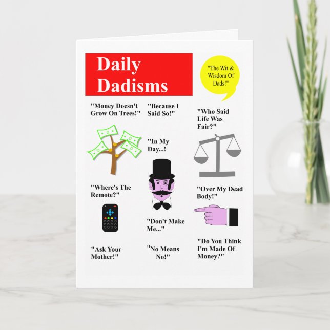 Tägliche Dadisms Gruß-Karte Karte (Vorderseite)
