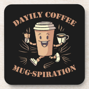 Tägliche Kaffeetassen-Inspiration Getränkeuntersetzer