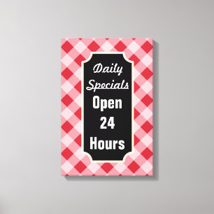 Tägliche Spezialitäten-Diner-Schild Kunst Leinwanddruck