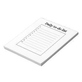 Tägliche To-Do-Liste Notizblock
