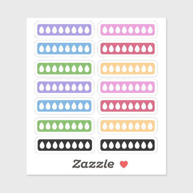 Täglicher Hydration-Tracker Aufkleber (Blatt)