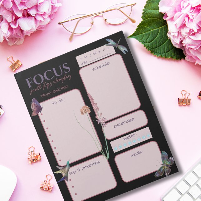 Täglicher Planer Motivierend Butterfly und Drachen Notizblock (Von Creator hochgeladen)