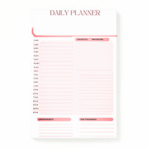 Täglicher Planer Post es notiert Pad