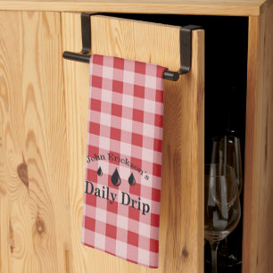 Täglicher Tropfen Küchentuch RED GINGHAM