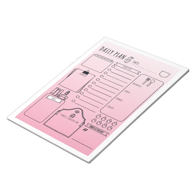 Tägliches Merkblatt für Planer Notizblock (angewinkelt)