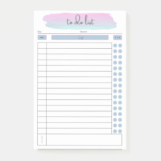 Tägliches Nachbearbeiten Post-it Klebezettel