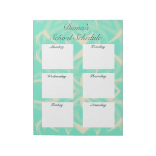 Tägliches Schulplanerprogramm aquamarines Musterno Notizblock
