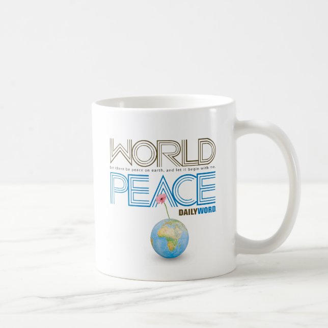 TÄGLICHES WORD® "Weltfrieden" Kaffeetasse (Rechts)
