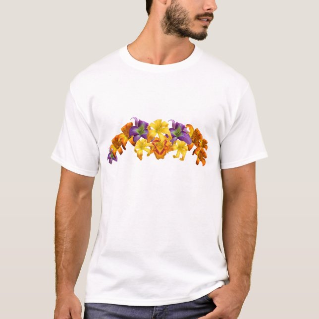 Taglilie-Collagen-T - Shirt (Vorderseite)