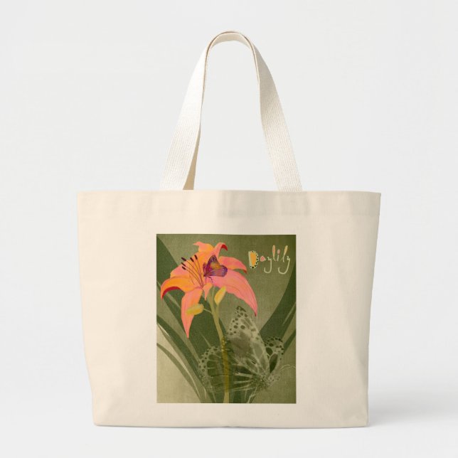 Taglilie Tote Bag Jumbo Stoffbeutel (Vorne)