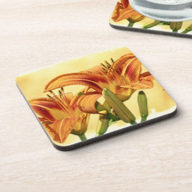 Taglilien - Hemerocallis Untersetzer (Linke Seite)