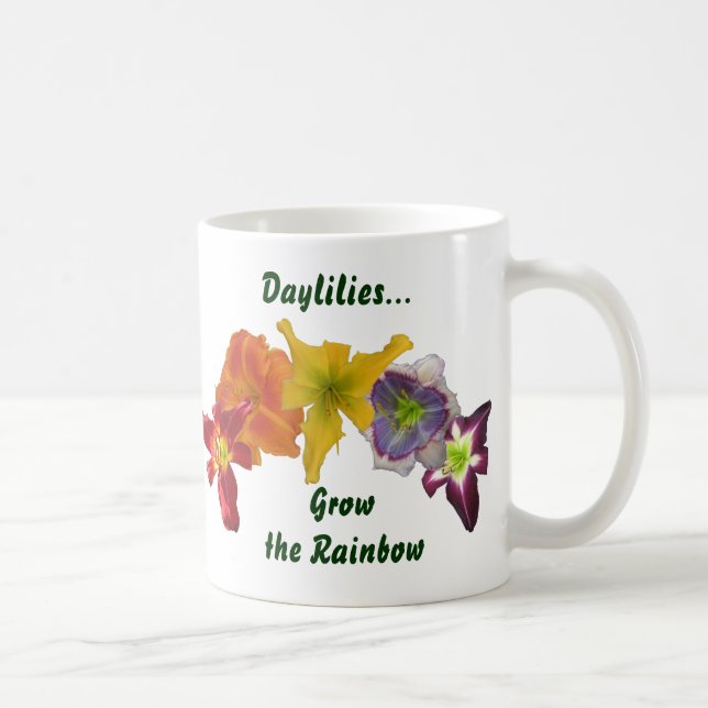 Taglilien wachsen den Regenbogen Kaffeetasse (Rechts)