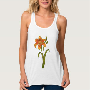 Taglilien-Zeichnungs-T-Shirt Tank Top
