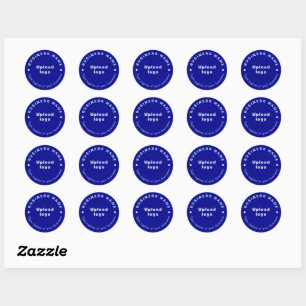 Tagline d'affaires sur Sticker rond bleu