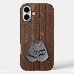 Tags de chien militaire sur Coque de bois-coque ip