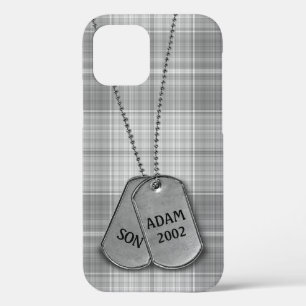 Tags de chien militaire sur le coque iphone Coque