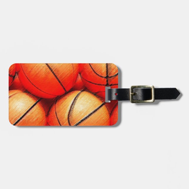Tags der Basketball-Reise Gepäckanhänger (Vorderseite horizontal)