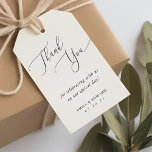Tags der Eukalyptus-Gastgeschenk Hochzeit Geschenkanhänger<br><div class="desc">Individuell gestaltete Gastgeschenk Hochzeit danke Tags mit eleganter Kalligrafie mit Aquarelleukalyptus-Design.</div>