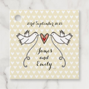Tags der Gastgeschenk Hochzeit der personalisierte Geschenkanhänger
