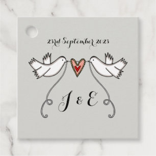 Tags der Gastgeschenk Hochzeit der personalisierte Geschenkanhänger