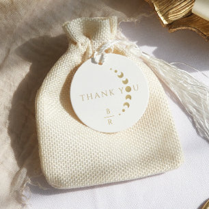 Tags der Gastgeschenk Hochzeit Gold Crescent Moon Geschenkanhänger