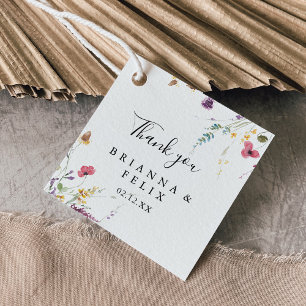 Tags der klassischen Gastgeschenk Hochzeit Wild Fl Geschenkanhänger