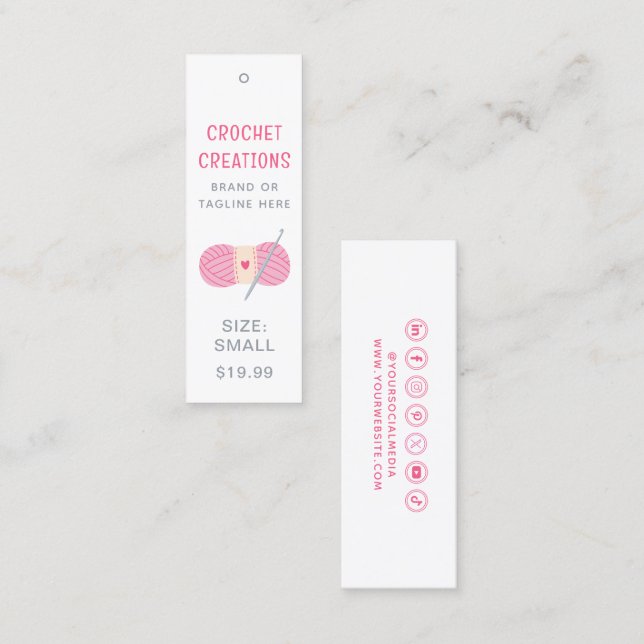 Tags der Kleidung für kleine Unternehmen (Vorne/Hinten)