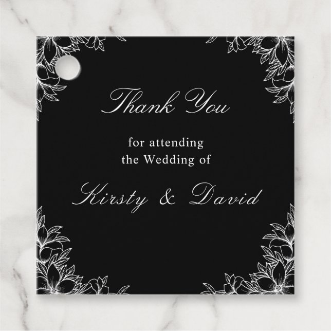 Tags der Verzierten Gastgeschenk Hochzeit Geschenkanhänger (Vorderseite)