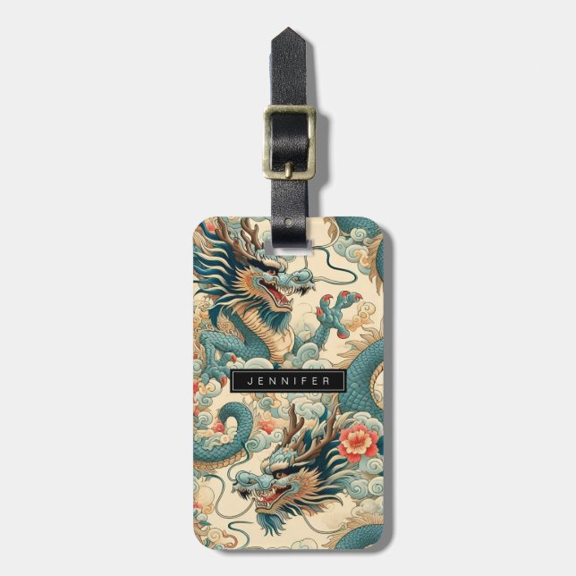 Tags des chinesischen Drachenmagazins Gepäckanhänger (Vorderseite vertikal)